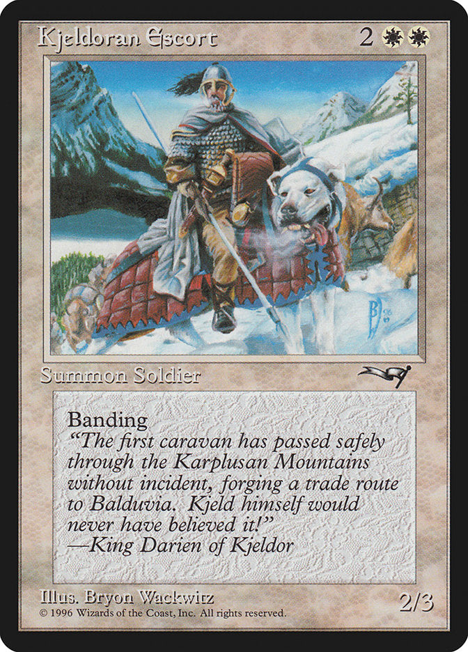 Kjeldoran Escort (Mountain Background) [Alliances] | Boutique FDB TCG