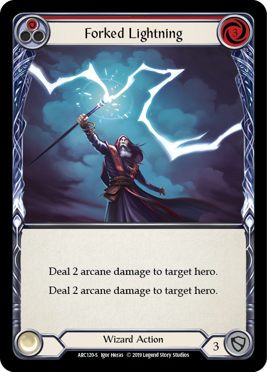 Forked Lightning [ARC120-S] (Arcane Rising)  1st Edition Rainbow Foil | Boutique FDB TCG