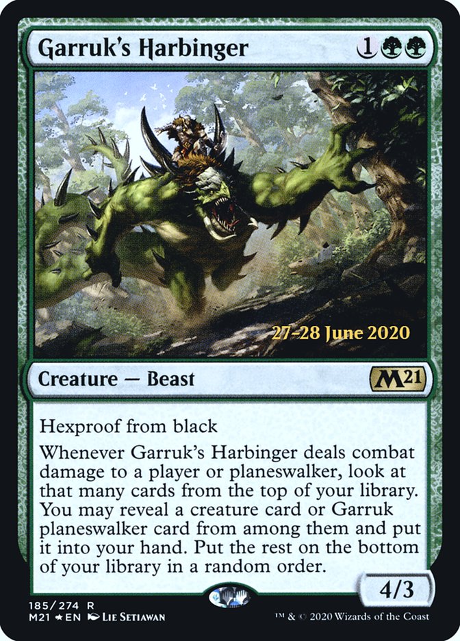 Garruk's Harbinger [Core Set 2021 Prerelease Promos] | Boutique FDB TCG