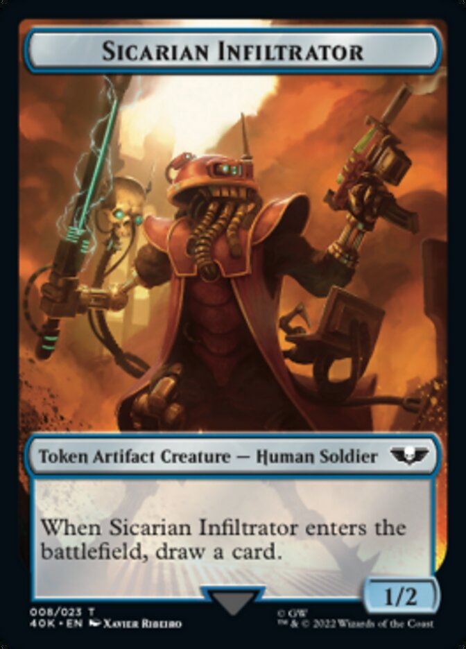 Soldier (003) // Sicarian Infiltrator Double-Sided Token [Warhammer 40,000 Tokens] | Boutique FDB TCG