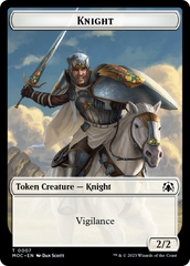 Knight (7) // Spirit (14) Double-Sided Token [March of the Machine Commander Tokens] | Boutique FDB TCG