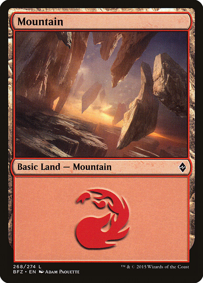 Mountain (268a) [Battle for Zendikar] | Boutique FDB TCG