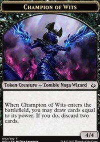 Champion of Wits // Warrior Double-Sided Token [Hour of Devastation Tokens] | Boutique FDB TCG
