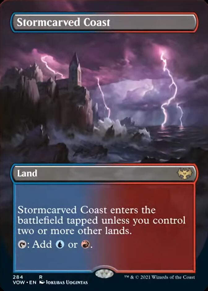 Stormcarved Coast (Borderless Alternate Art) [Innistrad: Crimson Vow] | Boutique FDB TCG