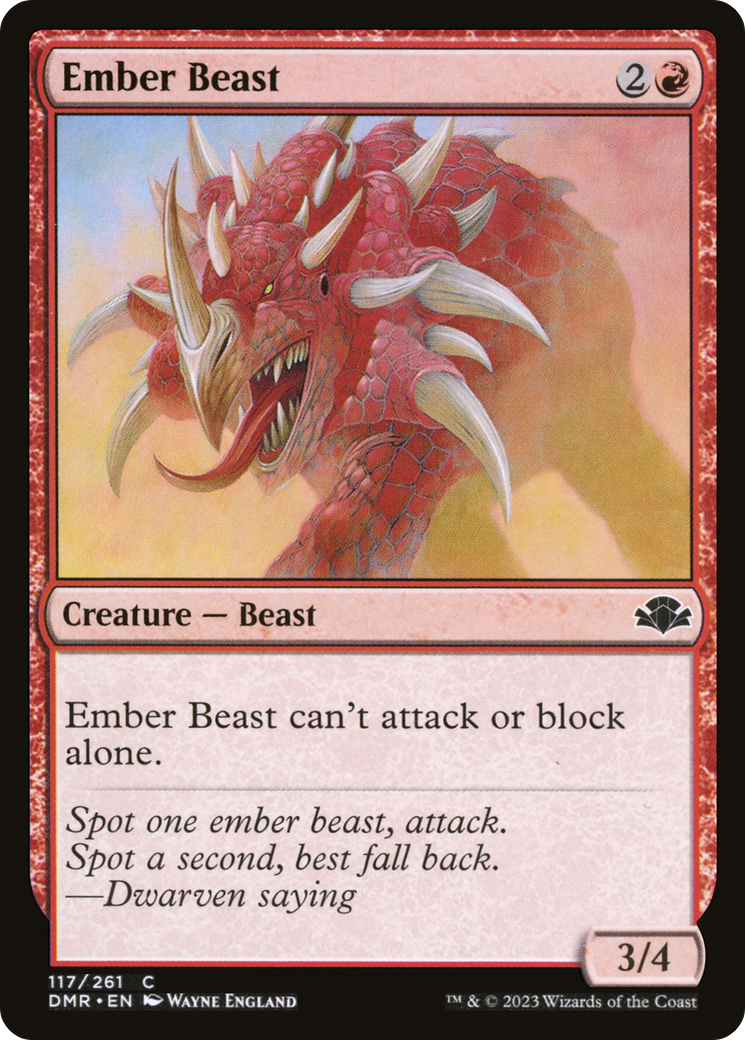 Ember Beast [Dominaria Remastered] | Boutique FDB TCG