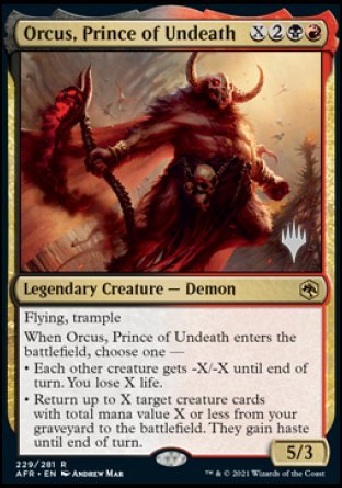 Orcus, Prince of Undeath (Promo Pack) [Dungeons & Dragons: Adventures in the Forgotten Realms Promos] | Boutique FDB TCG