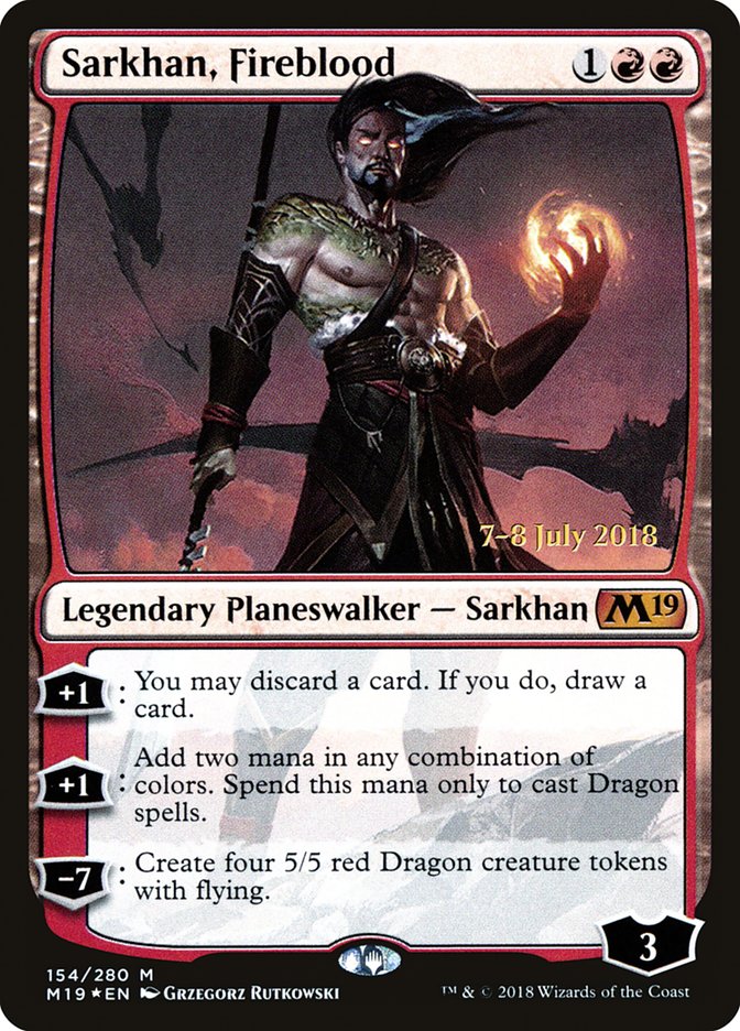 Sarkhan, Fireblood [Core Set 2019 Prerelease Promos] | Boutique FDB TCG