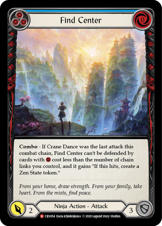 Find Center [CRU054] (Crucible of War)  1st Edition Normal | Boutique FDB TCG