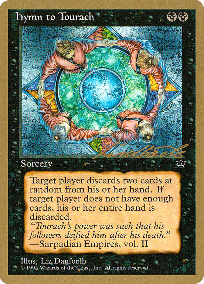 Hymn to Tourach (Circle) (Leon Lindback) [Pro Tour Collector Set] | Boutique FDB TCG