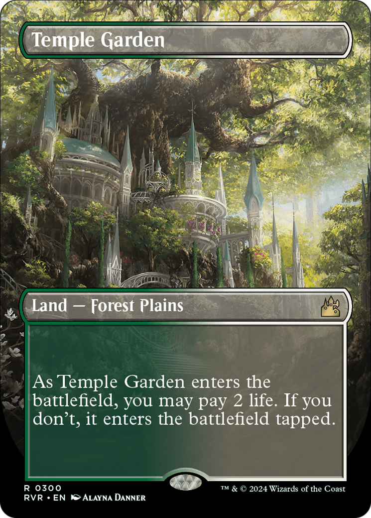 Temple Garden (Borderless) [Ravnica Remastered] | Boutique FDB TCG