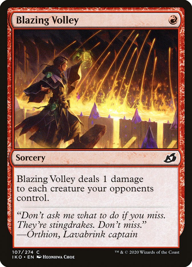 Blazing Volley [Ikoria: Lair of Behemoths] | Boutique FDB TCG