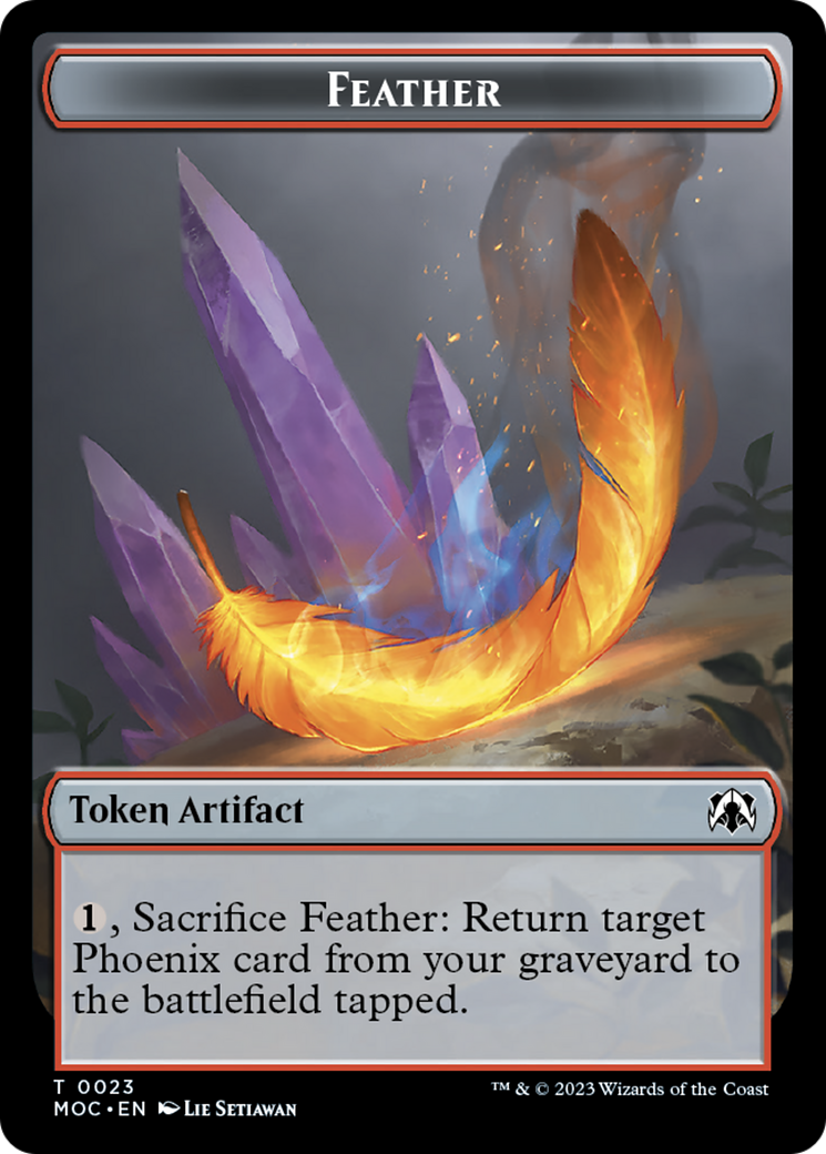 Feather // Servo Double-Sided Token [March of the Machine Commander Tokens] | Boutique FDB TCG