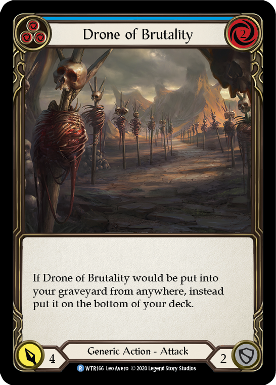 Drone of Brutality (Blue) [U-WTR166] (Welcome to Rathe Unlimited)  Unlimited Normal | Boutique FDB TCG