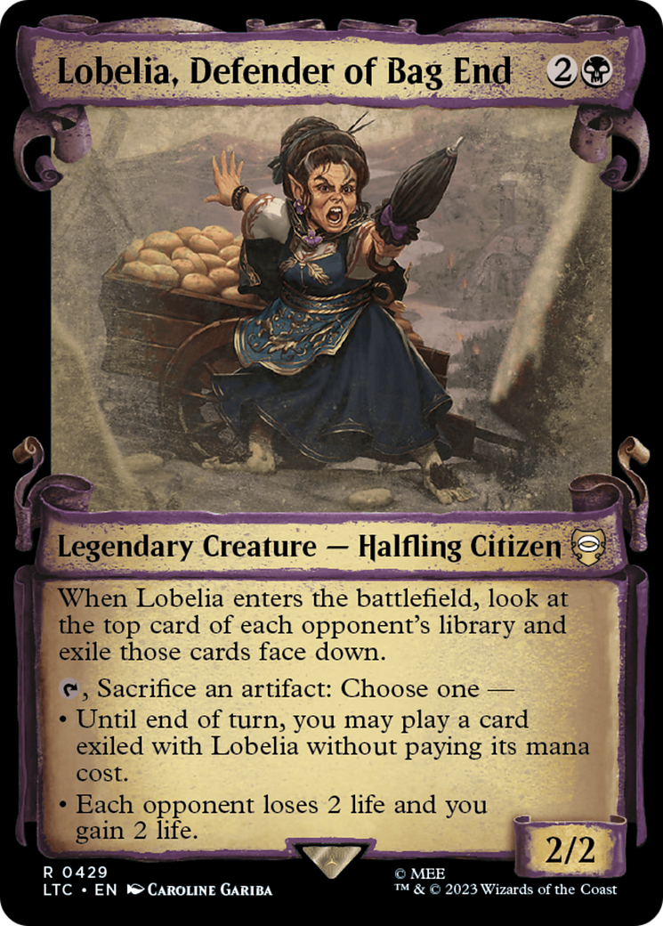 Lobelia, Defender of Bag End [The Lord of the Rings: Tales of Middle-Earth Commander Showcase Scrolls] | Boutique FDB TCG