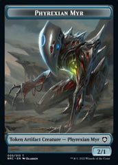 Construct (008) // Phyrexian Myr Double-Sided Token [The Brothers' War Commander Tokens] | Boutique FDB TCG