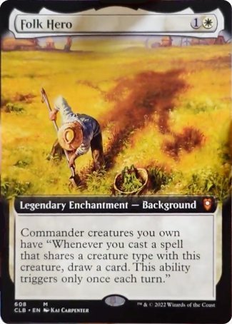 Folk Hero (Extended Art) [Commander Legends: Battle for Baldur's Gate] | Boutique FDB TCG