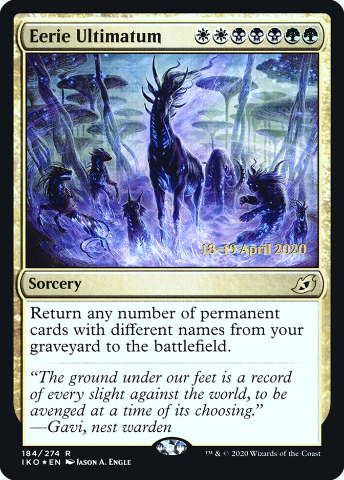 Eerie Ultimatum [Ikoria: Lair of Behemoths Prerelease Promos] | Boutique FDB TCG