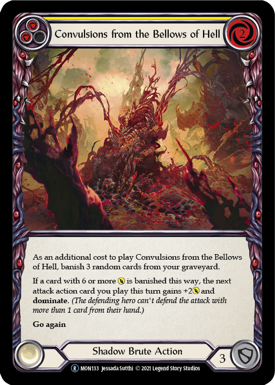 Convulsions from the Bellows of Hell (Yellow) [U-MON133] (Monarch Unlimited)  Unlimited Normal | Boutique FDB TCG