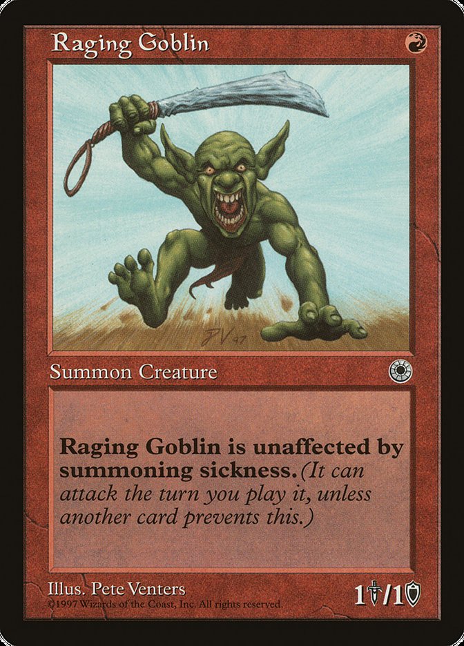 Raging Goblin (No Flavor Text) [Portal] | Boutique FDB TCG