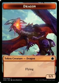 Dragon (002) // Zombie Double-Sided Token [Game Night 2019 Tokens] | Boutique FDB TCG