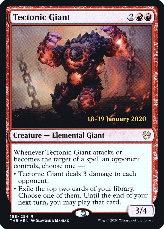 Tectonic Giant [Theros Beyond Death Prerelease Promos] | Boutique FDB TCG