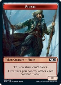 Pirate // Treasure Double-Sided Token [Core Set 2021 Tokens] | Boutique FDB TCG