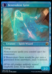 Malevolent Hermit // Benevolent Geist [Innistrad: Midnight Hunt Prerelease Promos] | Boutique FDB TCG