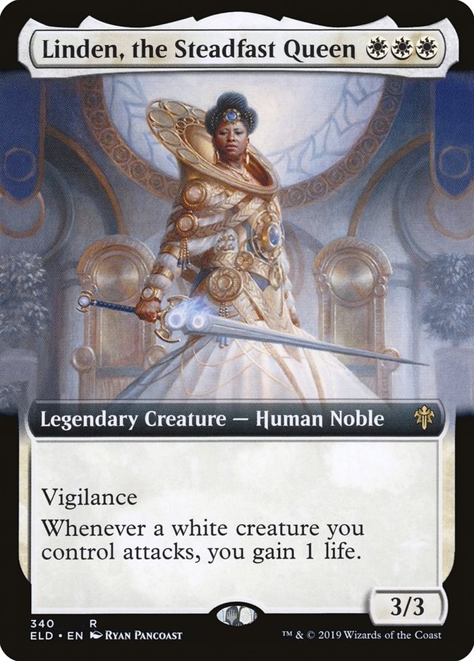 Linden, the Steadfast Queen (Extended Art) [Throne of Eldraine] | Boutique FDB TCG