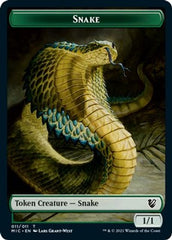 Spirit // Snake Double-Sided Token [Innistrad: Midnight Hunt Commander Tokens] | Boutique FDB TCG