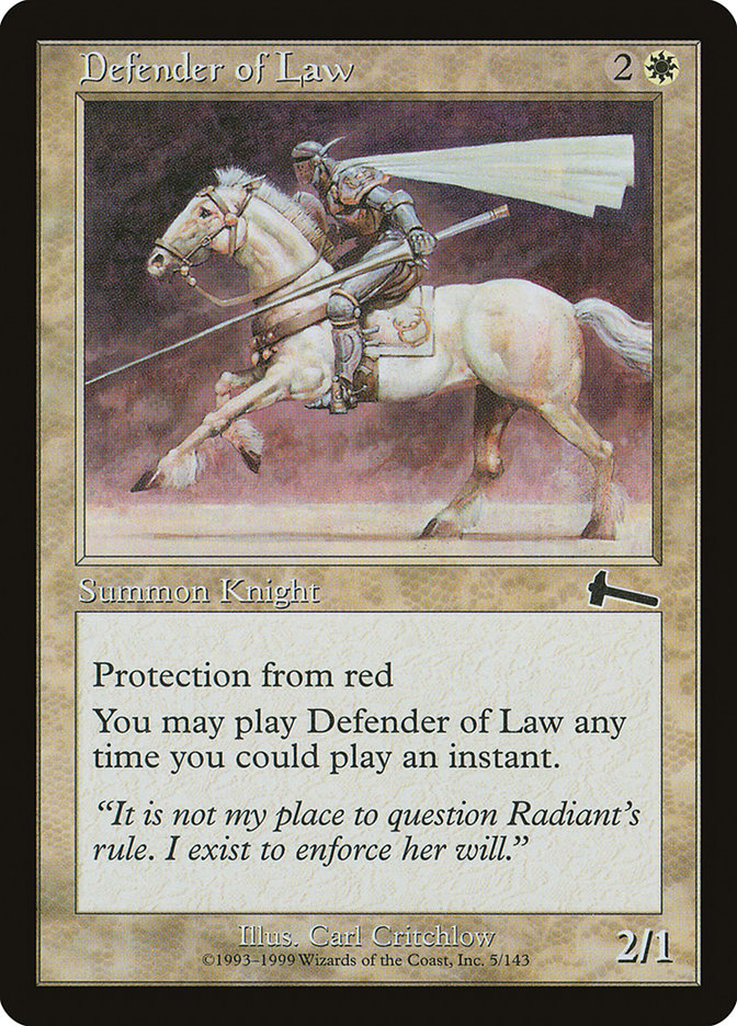 Defender of Law [Urza's Legacy] | Boutique FDB TCG