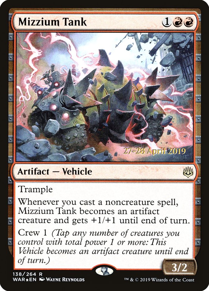 Mizzium Tank [War of the Spark Prerelease Promos] | Boutique FDB TCG