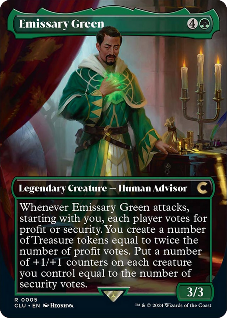 Emissary Green (Borderless) [Ravnica: Clue Edition] | Boutique FDB TCG