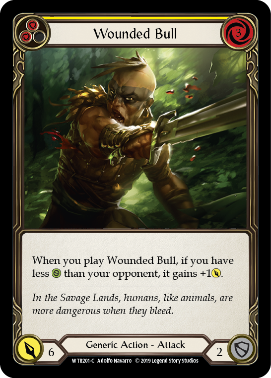 Wounded Bull (Yellow) [WTR201-C] (Welcome to Rathe)  Alpha Print Rainbow Foil | Boutique FDB TCG