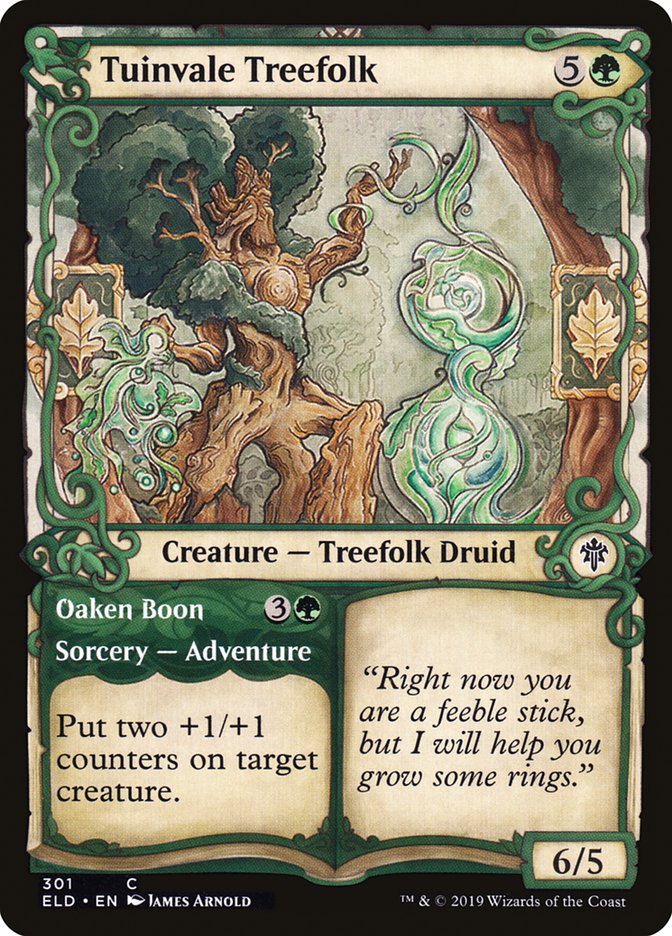 Tuinvale Treefolk // Oaken Boon (Showcase) [Throne of Eldraine] | Boutique FDB TCG