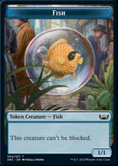 Fish // Spirit Double-Sided Token [Streets of New Capenna Tokens] | Boutique FDB TCG