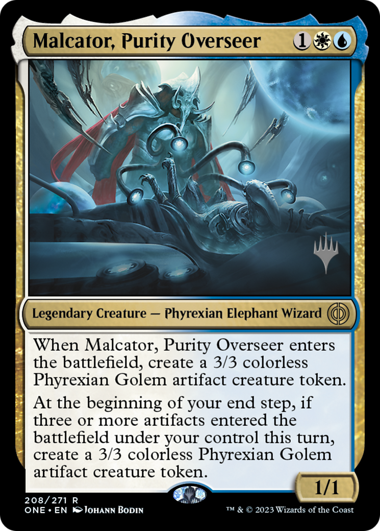 Malcator, Purity Overseer (Promo Pack) [Phyrexia: All Will Be One Promos] | Boutique FDB TCG