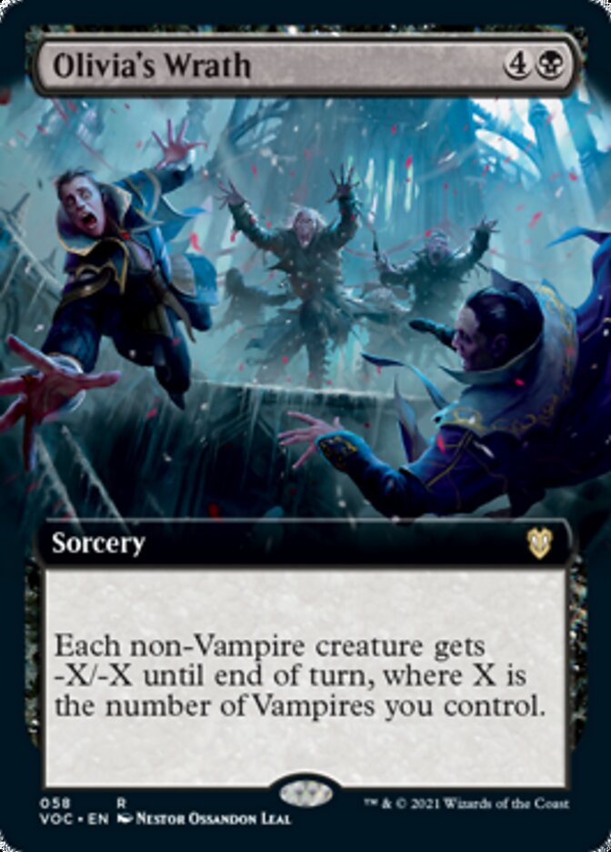 Olivia's Wrath (Extended Art) [Innistrad: Crimson Vow Commander] | Boutique FDB TCG