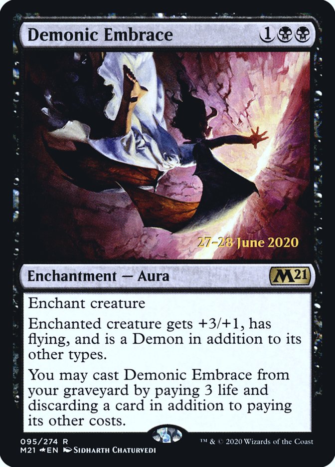 Demonic Embrace [Core Set 2021 Prerelease Promos] | Boutique FDB TCG