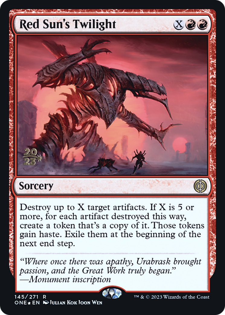 Red Sun's Twilight [Phyrexia: All Will Be One Prerelease Promos] | Boutique FDB TCG