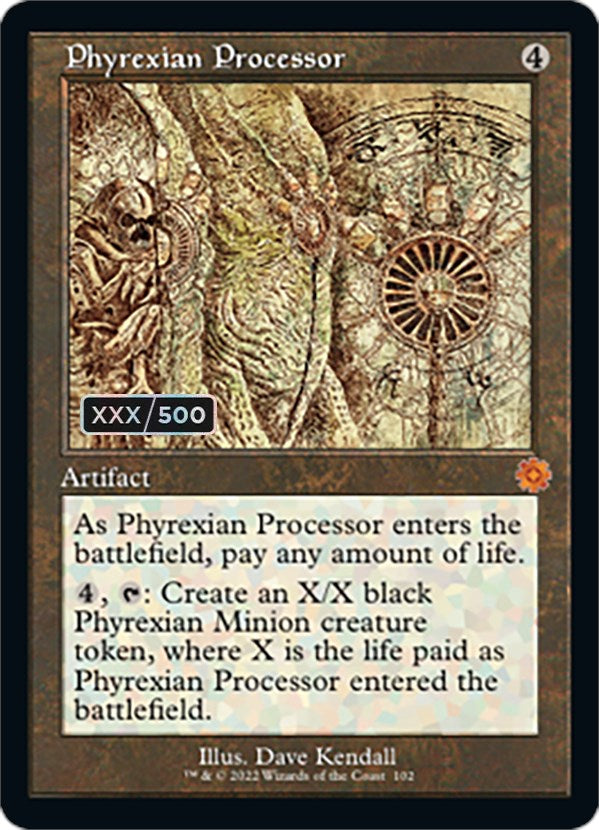 Phyrexian Processor (Retro Schematic) (Serialized) [The Brothers' War Retro Artifacts] | Boutique FDB TCG