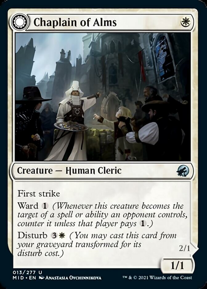 Chaplain of Alms // Chapel Shieldgeist [Innistrad: Midnight Hunt] | Boutique FDB TCG