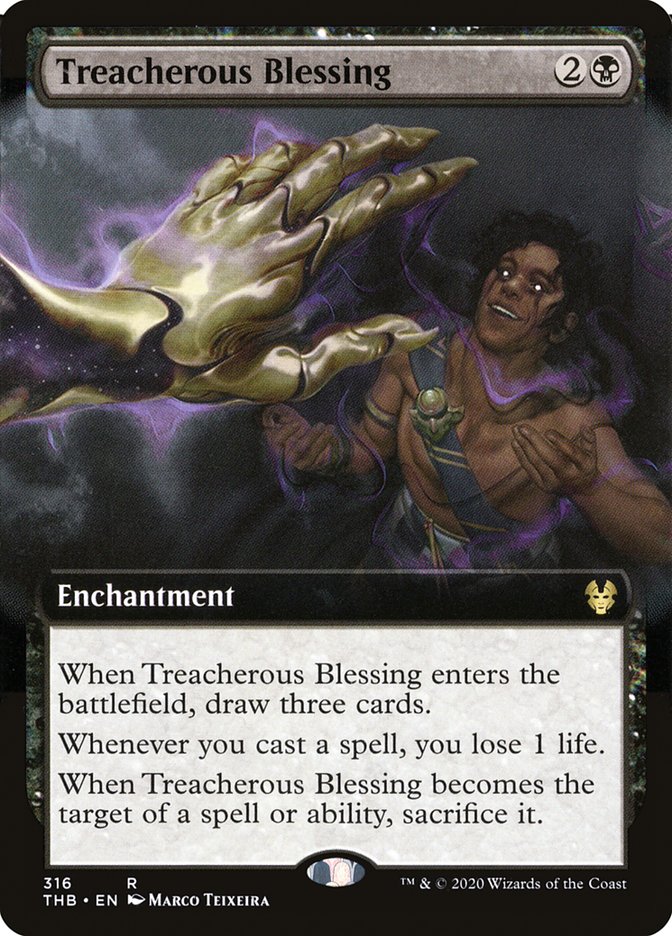 Treacherous Blessing (Extended Art) [Theros Beyond Death] | Boutique FDB TCG