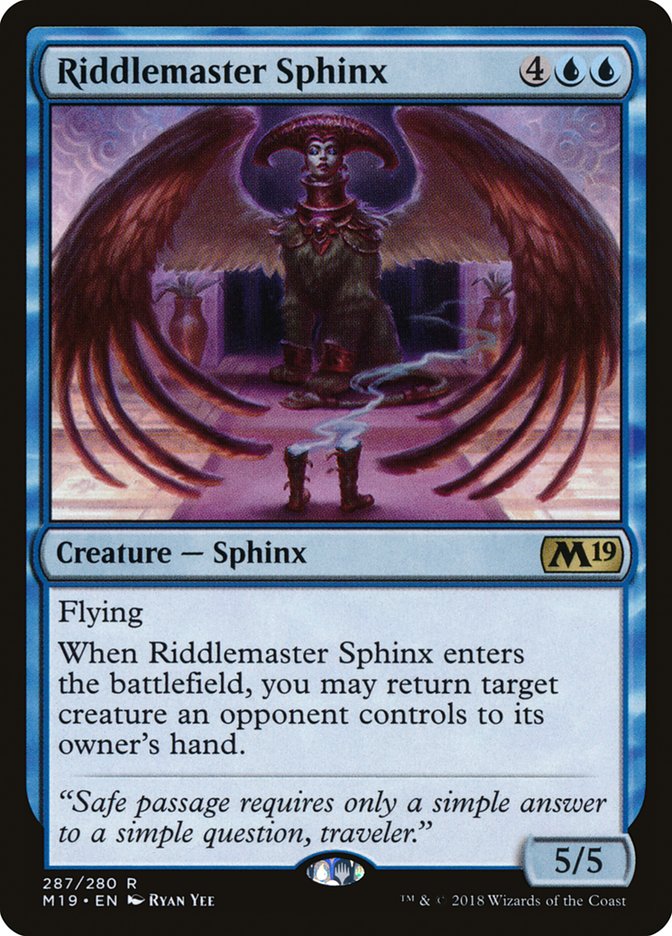 Riddlemaster Sphinx [Core Set 2019] | Boutique FDB TCG