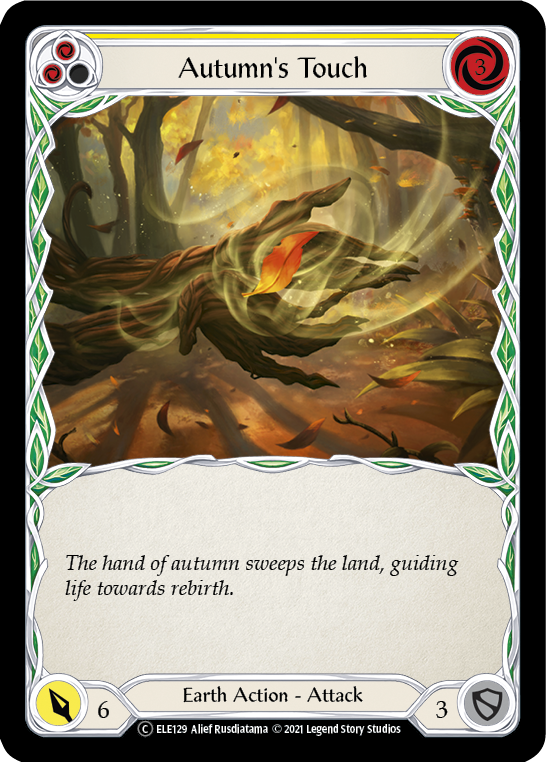 Autumn's Touch (Yellow) [U-ELE129] (Tales of Aria Unlimited)  Unlimited Normal | Boutique FDB TCG