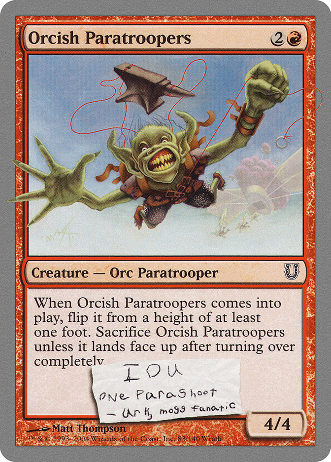 Orcish Paratroopers [Unhinged] | Boutique FDB TCG