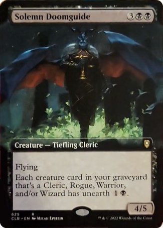 Solemn Doomguide (Extended Art) [Commander Legends: Battle for Baldur's Gate] | Boutique FDB TCG