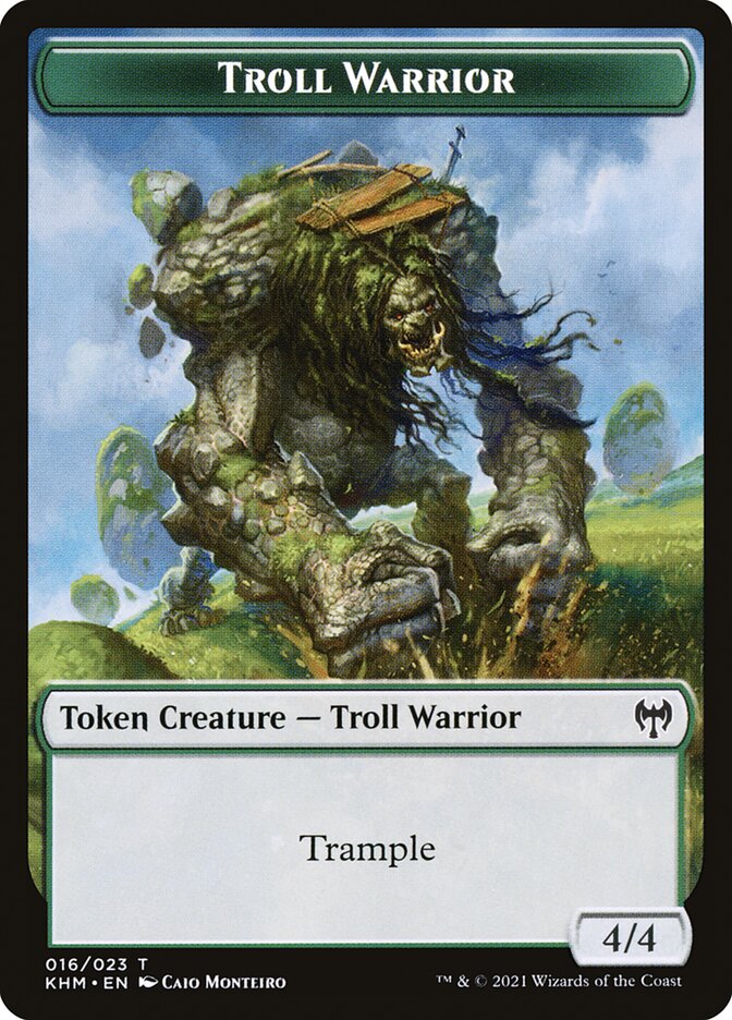 Elf Warrior // Troll Warrior Double-Sided Token [Kaldheim Tokens] | Boutique FDB TCG