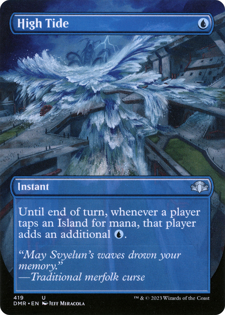 High Tide (Borderless Alternate Art) [Dominaria Remastered] | Boutique FDB TCG