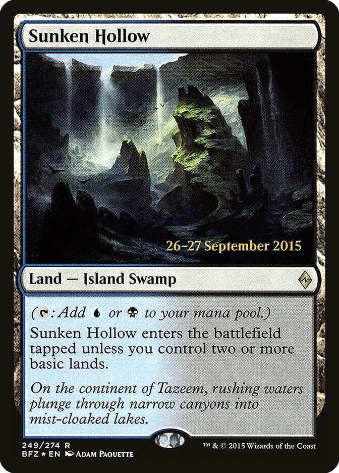 Sunken Hollow [Battle for Zendikar Prerelease Promos] | Boutique FDB TCG