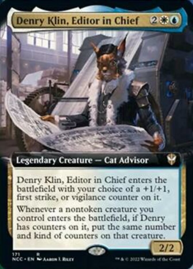 Denry Klin, Editor in Chief (Extended Art) [Streets of New Capenna Commander] | Boutique FDB TCG